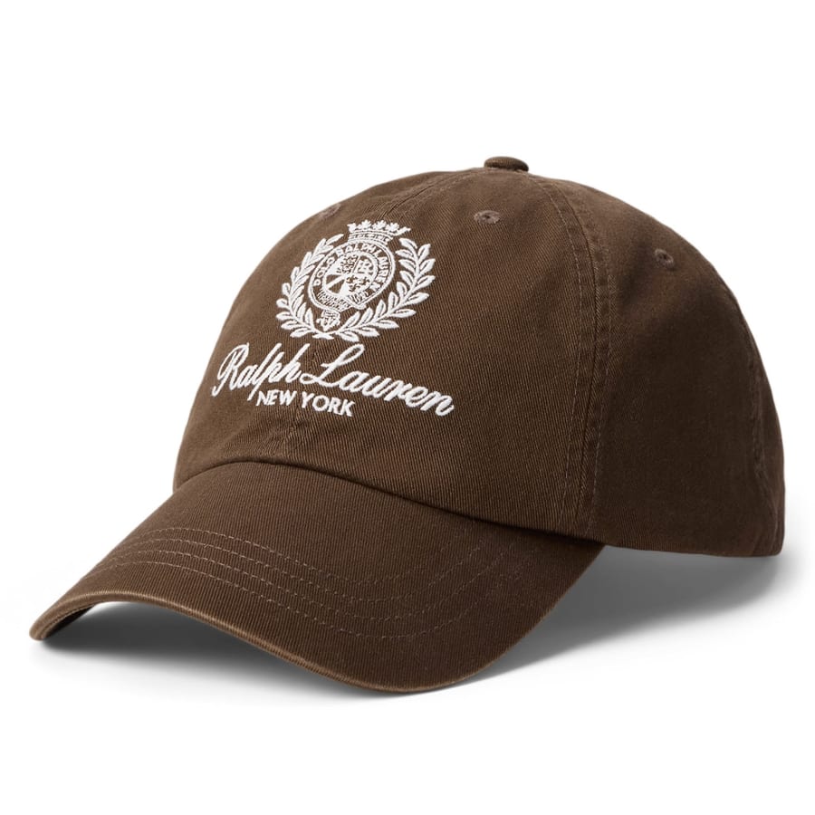 Image number 2 for Ralph Lauren Woven Baseball Cap Brown