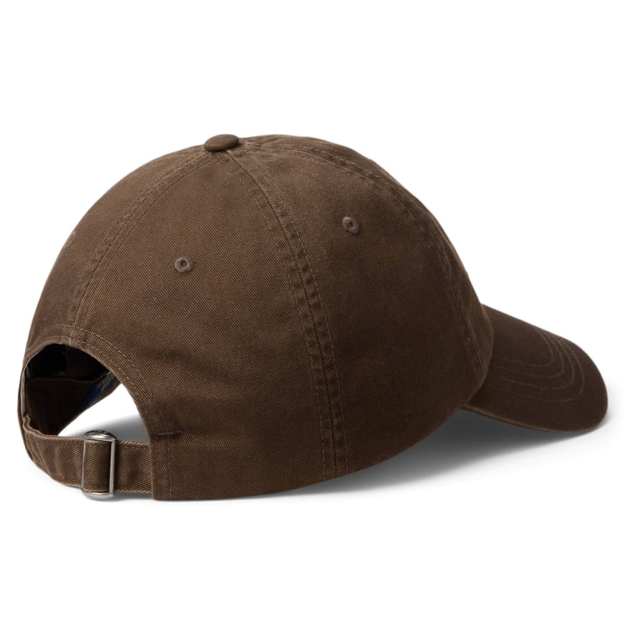 Image number 3 for Ralph Lauren Woven Baseball Cap Brown