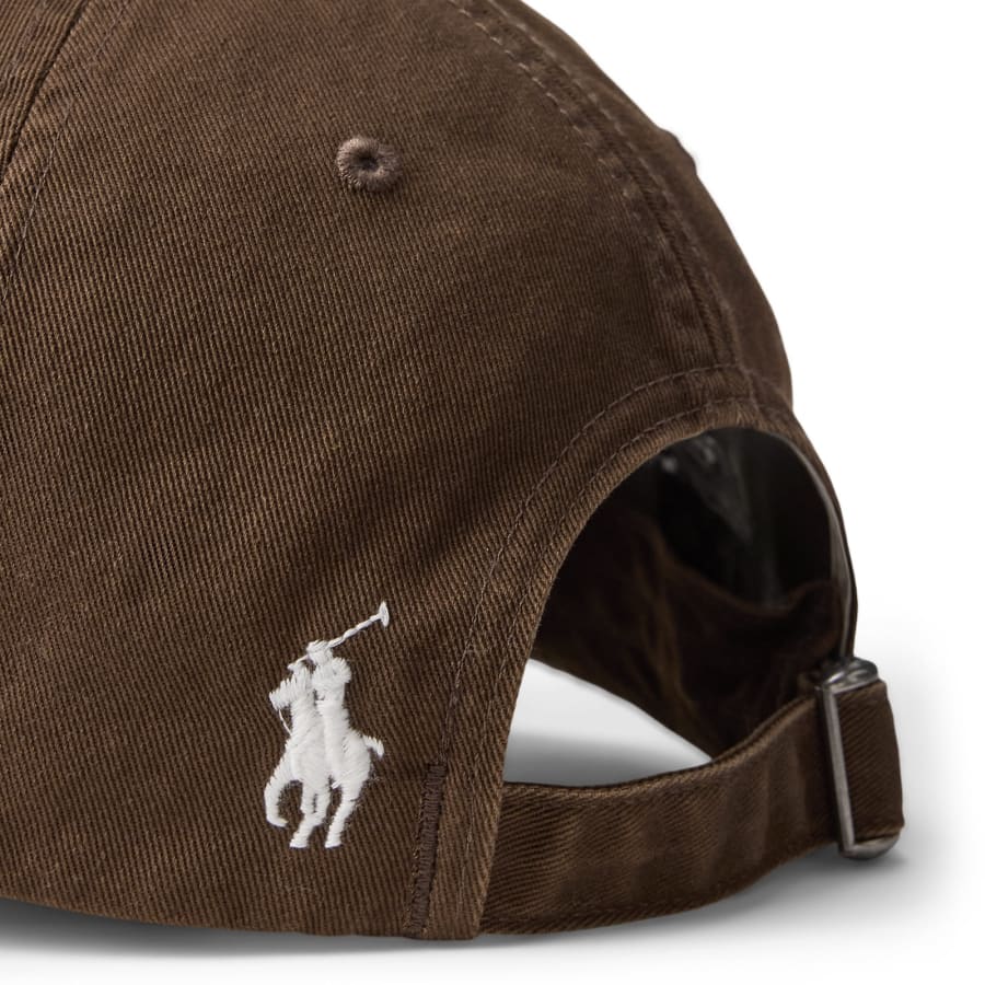 Image number 4 for Ralph Lauren Woven Baseball Cap Brown