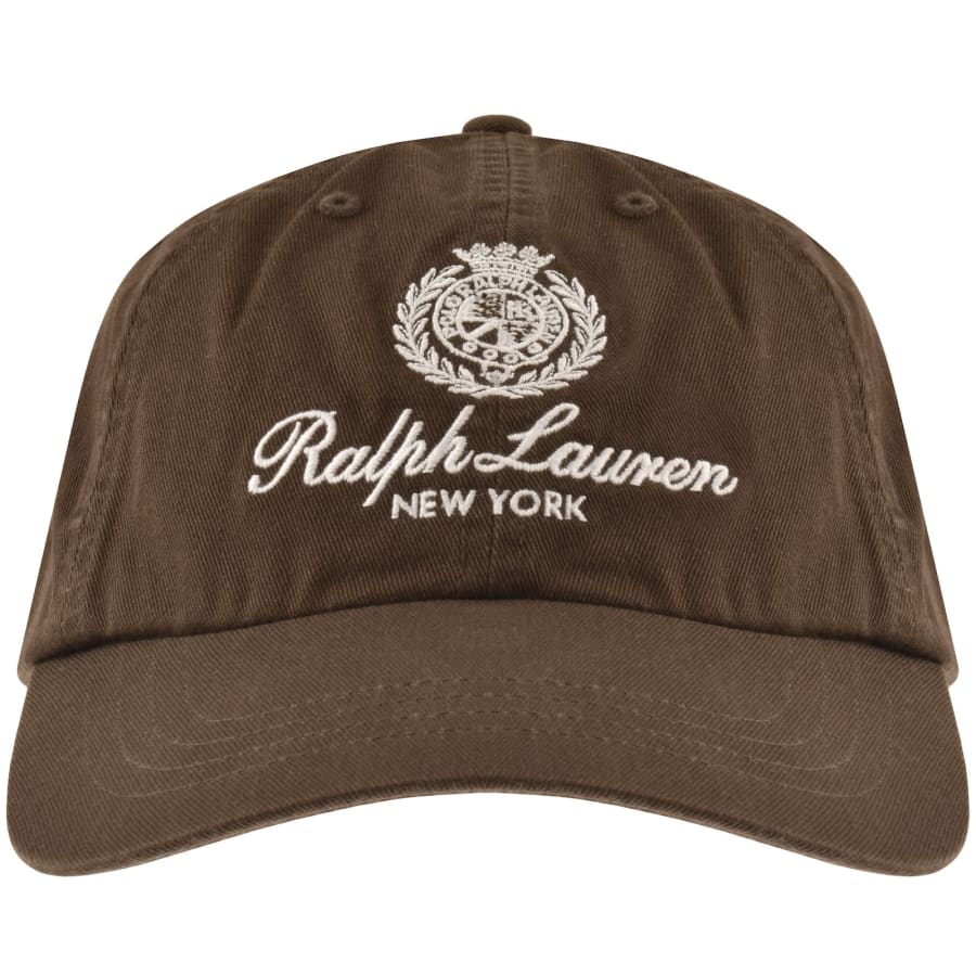 Image number 1 for Ralph Lauren Woven Baseball Cap Brown