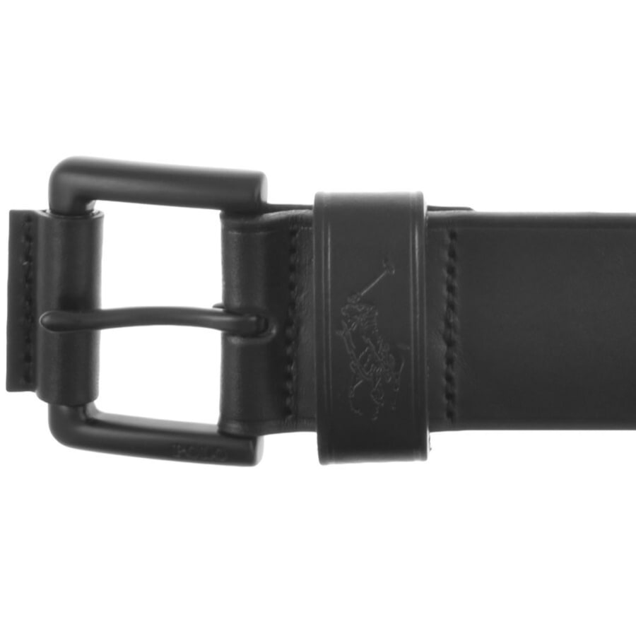 Image number 3 for Ralph Lauren Polo Keep Leather Belt Black