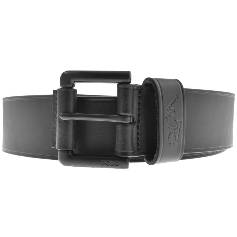 Image number 1 for Ralph Lauren Polo Keep Leather Belt Black