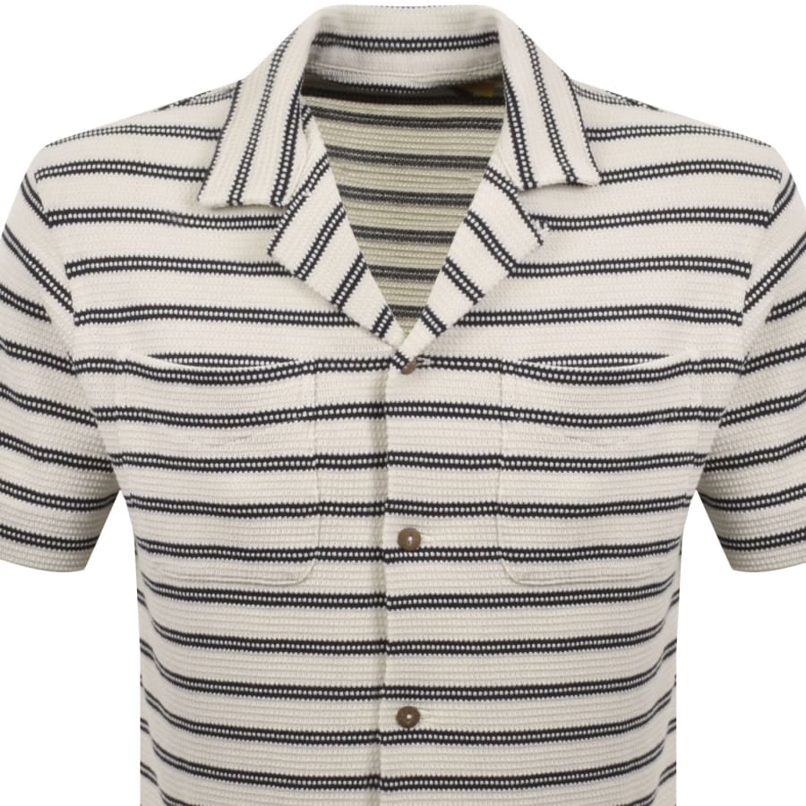 Image number 2 for Ralph Lauren Knit Striped Shirt Cream