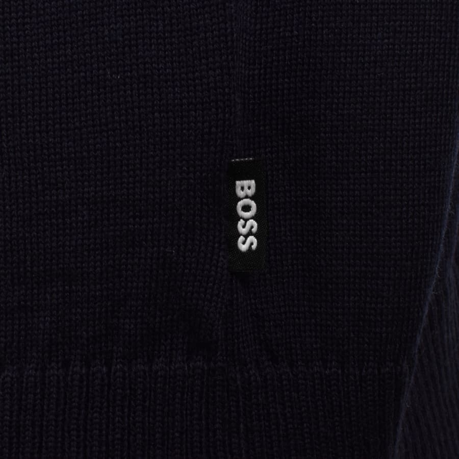 Image number 3 for BOSS Lantoni Knit Polo Navy