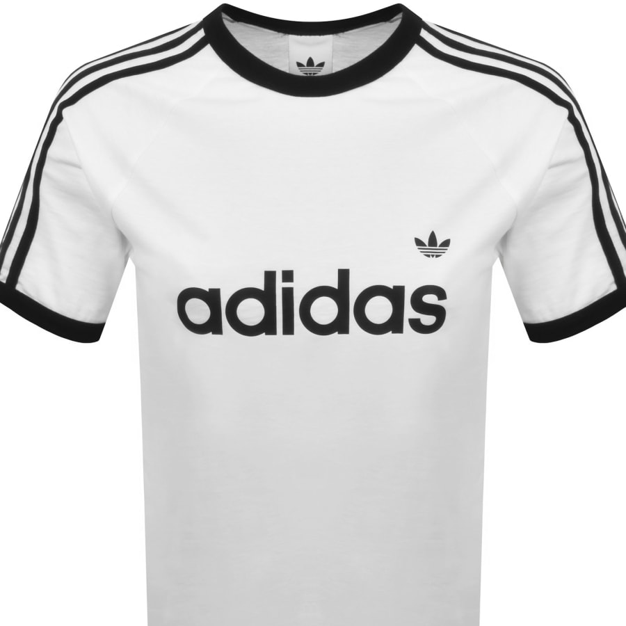 Image number 2 for adidas Originals 3 Stripes Ringer T Shirt White