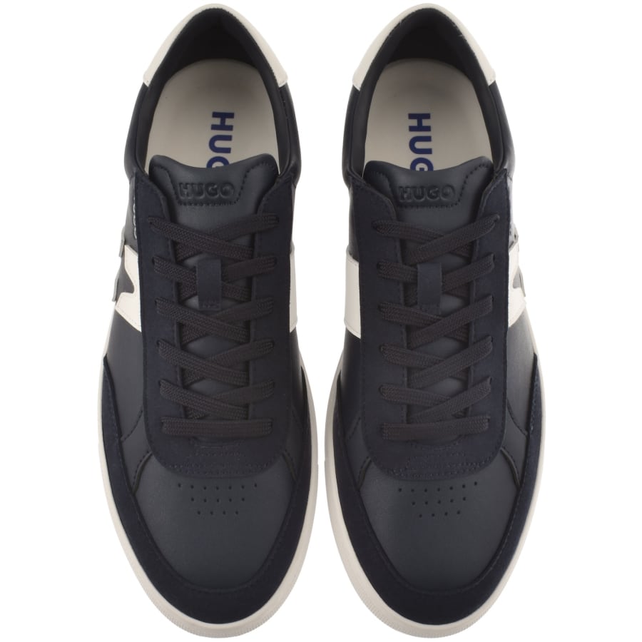 Image number 3 for HUGO Blue Morrie Tennis Trainers Dark Blue