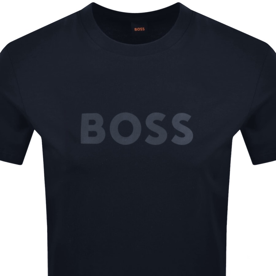 Image number 2 for BOSS Regular Fit Logo T Shirt Dark Blue