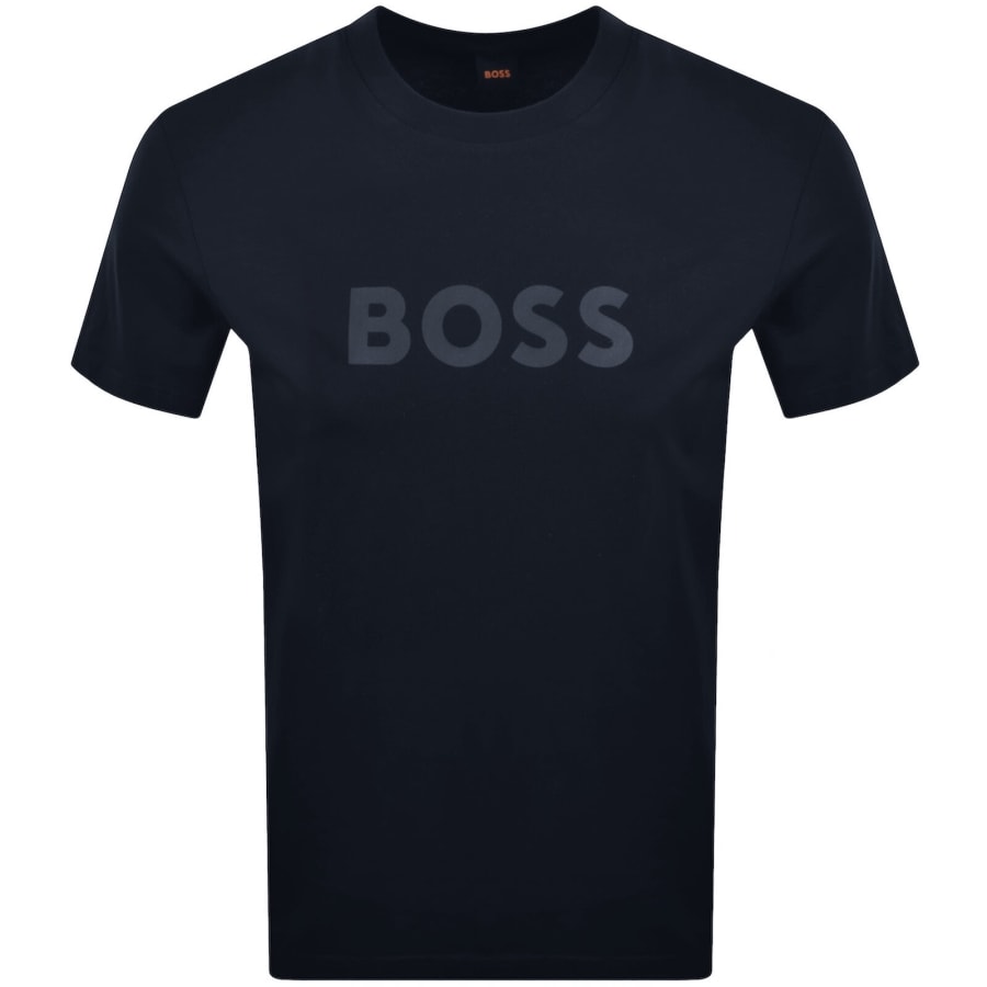 Image number 1 for BOSS Regular Fit Logo T Shirt Dark Blue