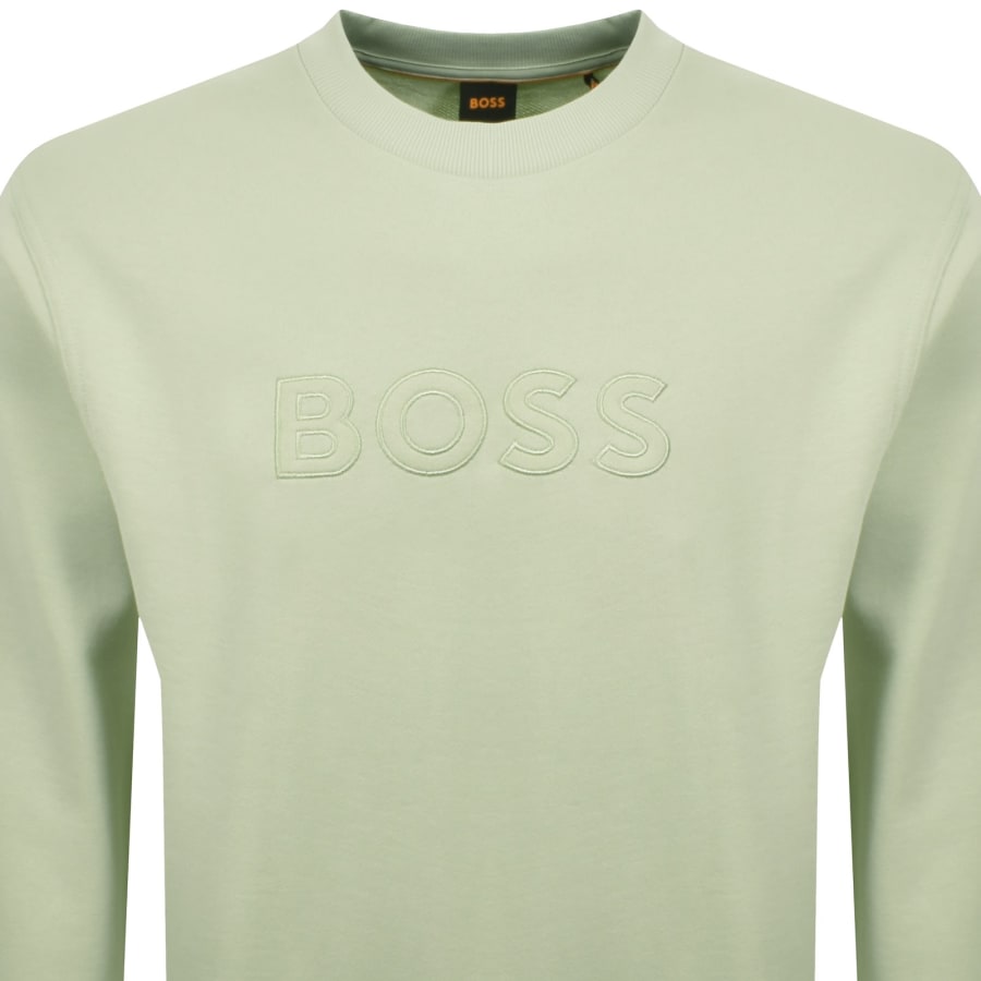Image number 2 for BOSS We Logo Sweatshirt Light Green
