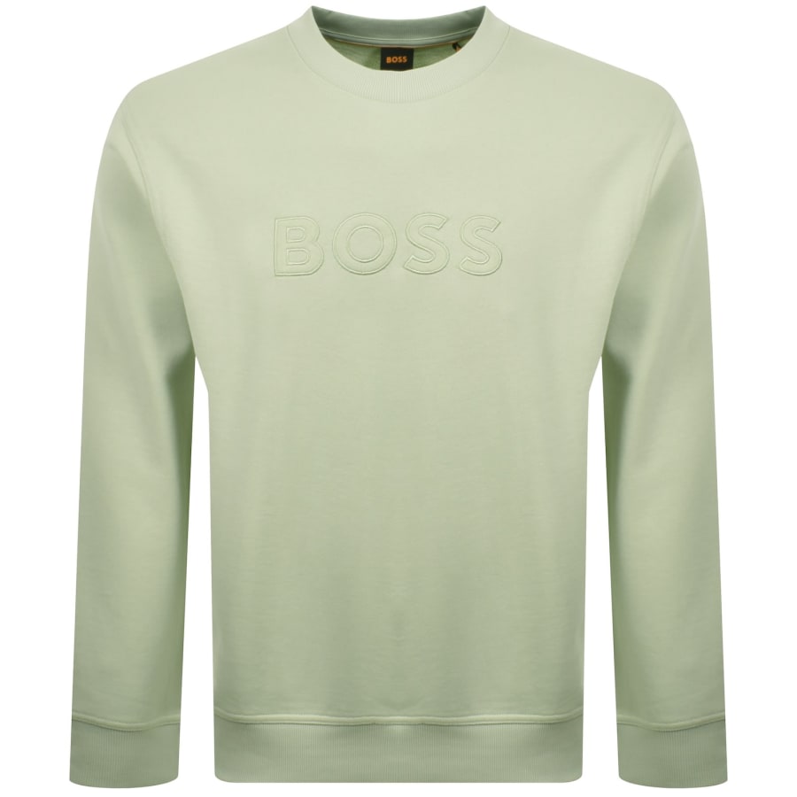 Image number 1 for BOSS We Logo Sweatshirt Light Green