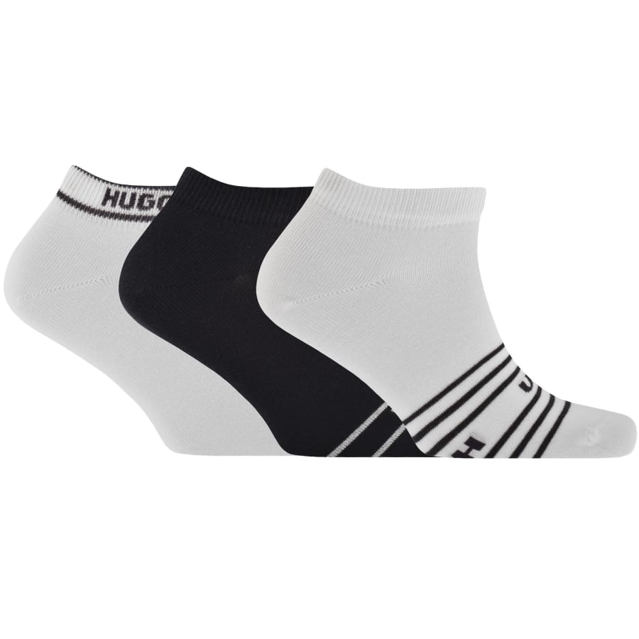 Image number 1 for HUGO 3 Pack Nautical Ankle Socks White