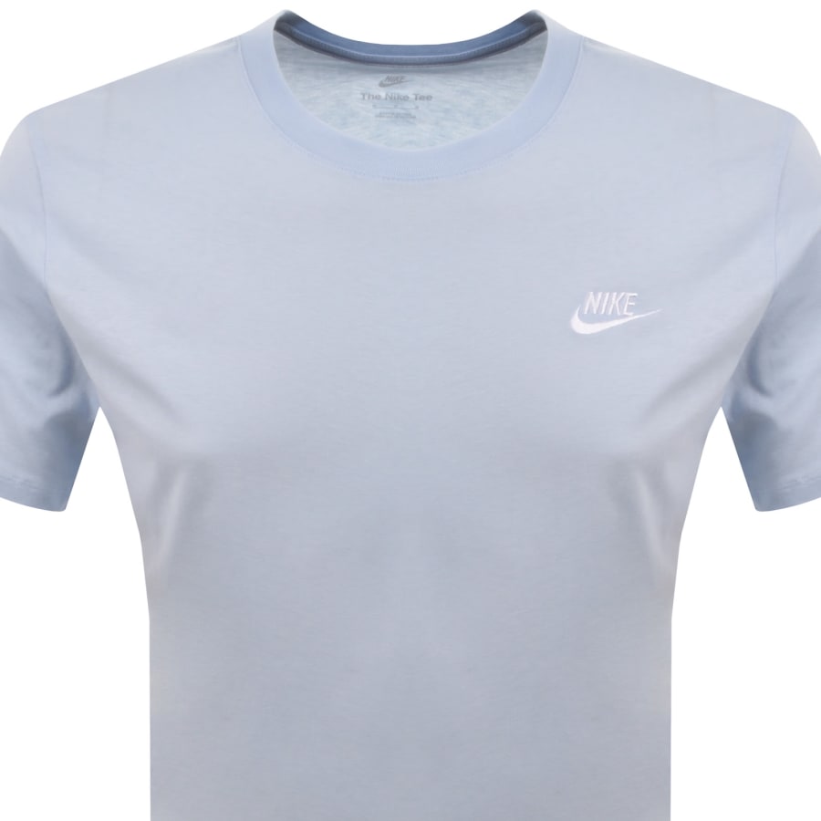 Image number 2 for Nike Crew Neck Club T Shirt Blue