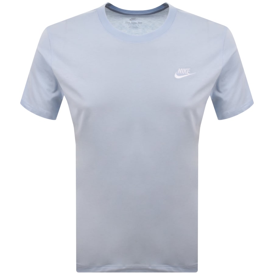 Image number 1 for Nike Crew Neck Club T Shirt Blue