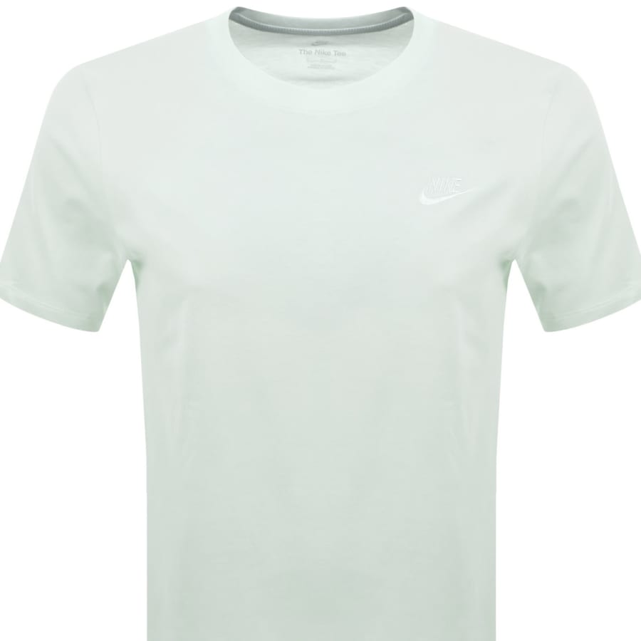 Image number 2 for Nike Crew Neck Club T Shirt Green