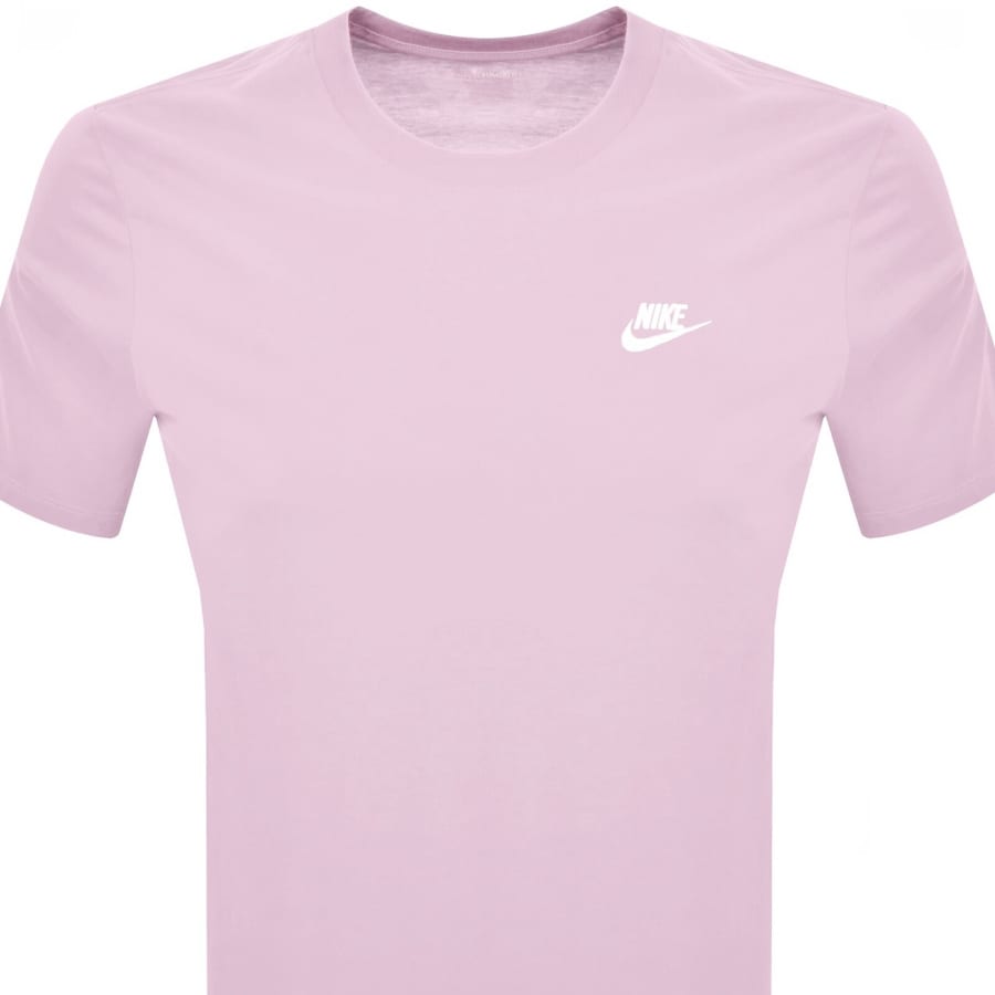 Image number 2 for Nike Crew Neck Club T Shirt Pink