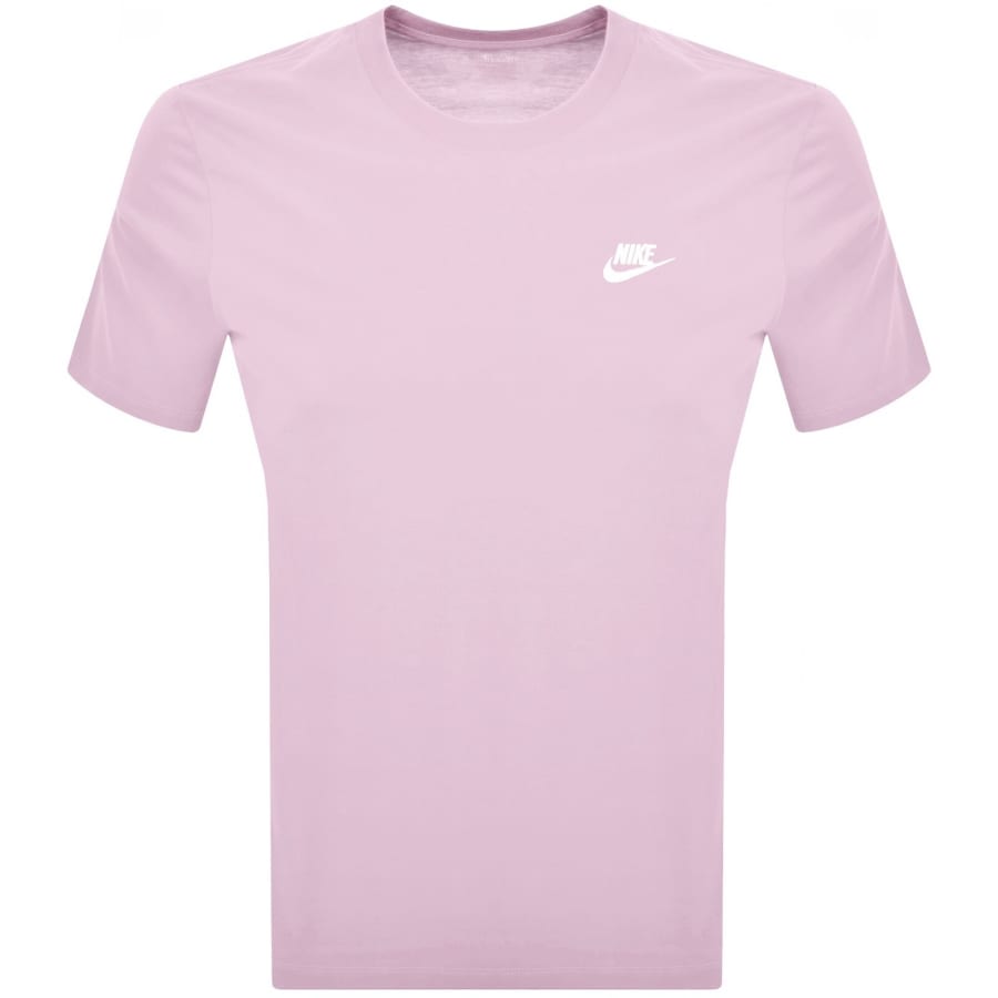 Image number 1 for Nike Crew Neck Club T Shirt Pink