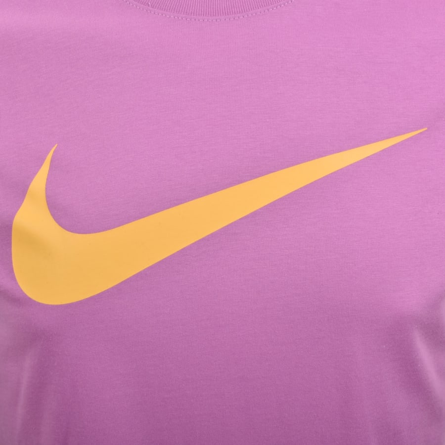 Image number 3 for Nike Crew Neck Icon Swoosh T Shirt Pink
