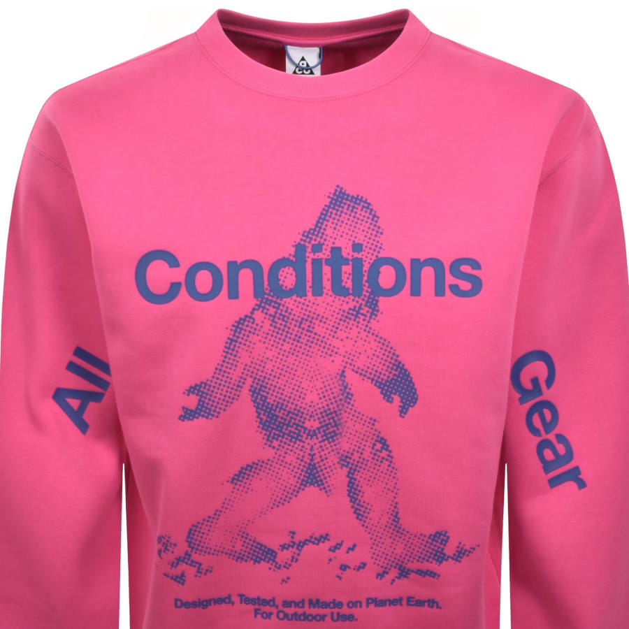Image number 3 for Nike ACG Tuff Fleece Sweatshirt Pink
