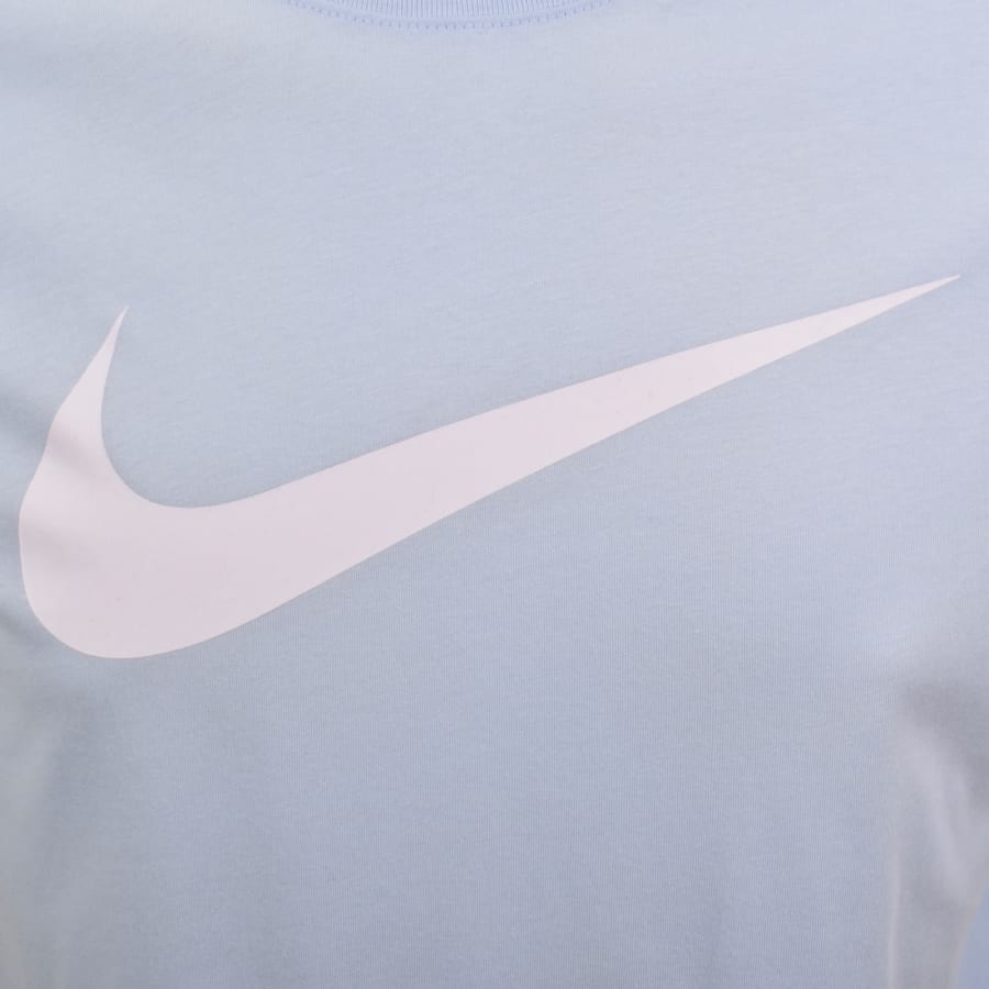 Image number 3 for Nike Crew Neck Icon Swoosh T Shirt Blue