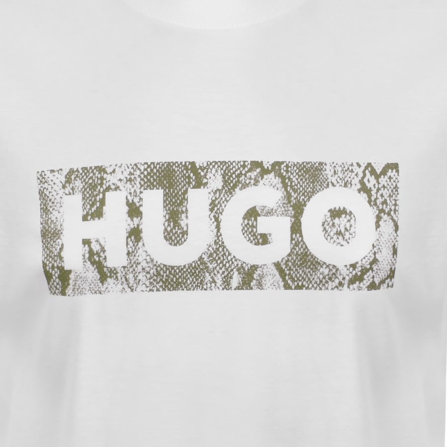 Image number 3 for HUGO Blue Nerpient T Shirt White