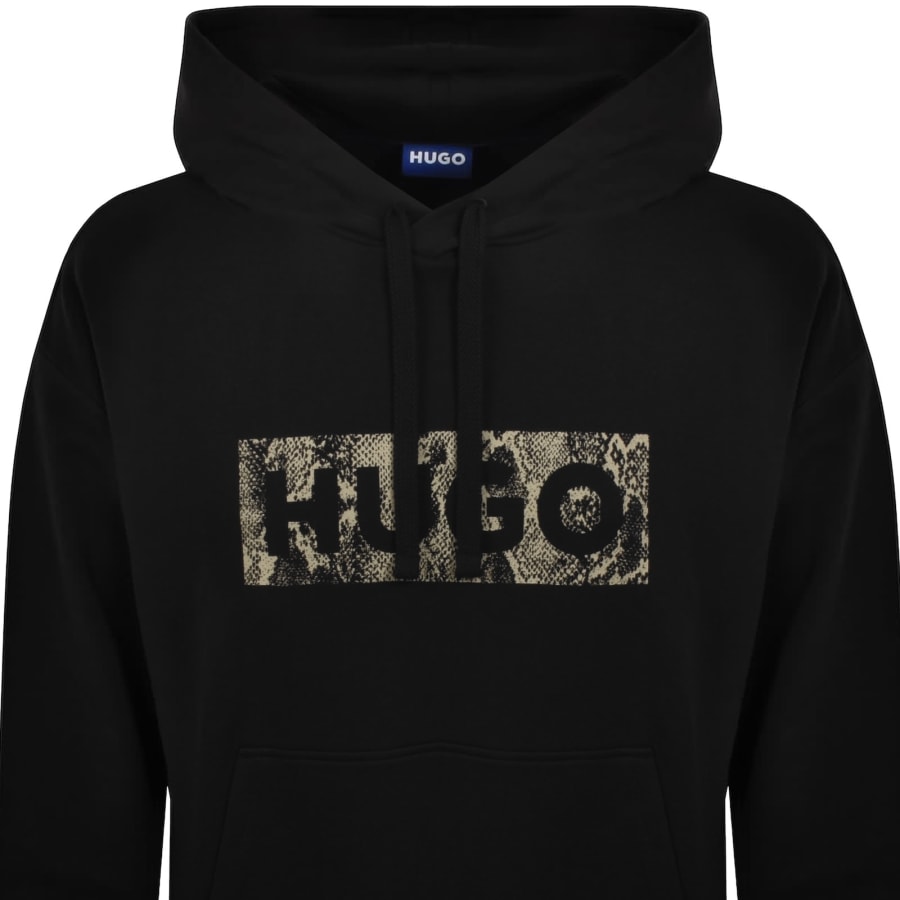 Image number 2 for HUGO Blue Necdysis Hoodie Black