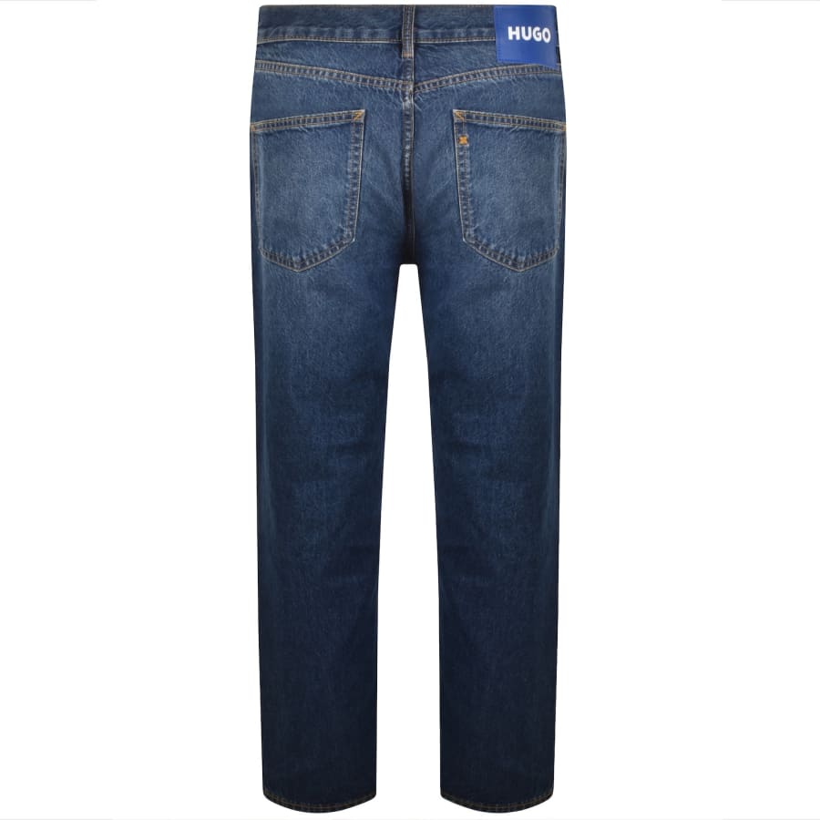 Image number 3 for HUGO Blue Jonah Mid Wash Straight Fit Jeans Blue
