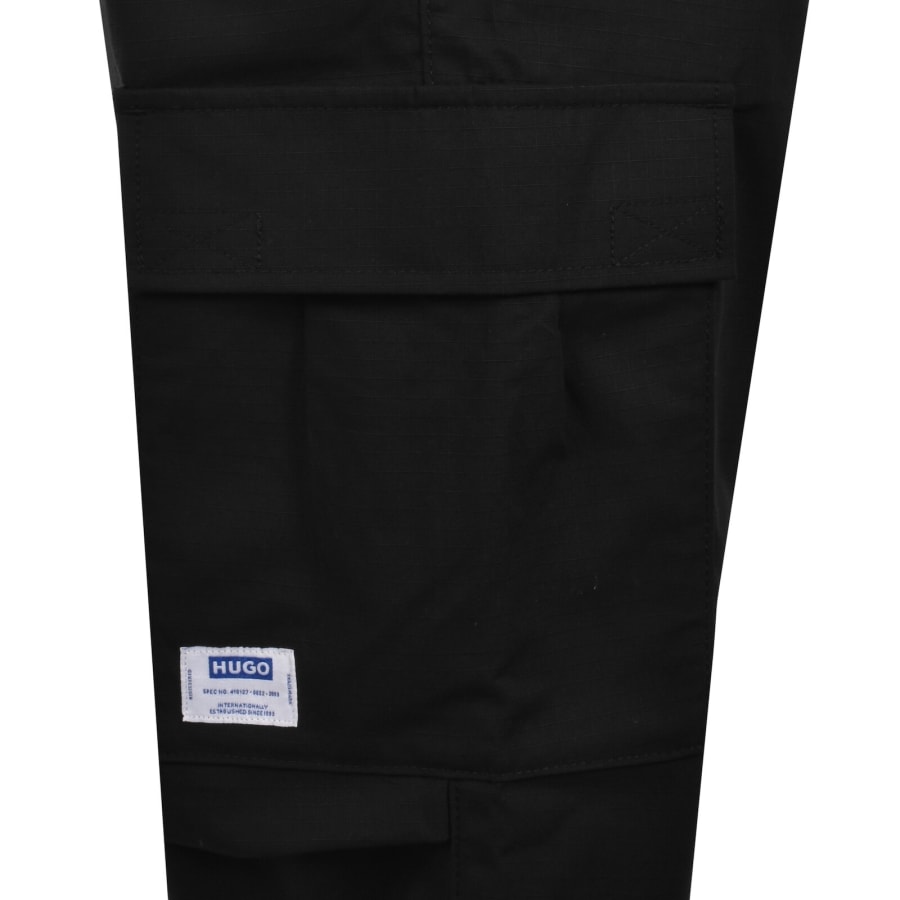 Image number 4 for HUGO Blue Gadic242 Relaxed Fit Cargo Trousers Blac