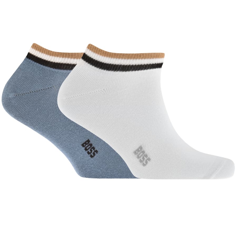 Image number 1 for BOSS 2 Pack Iconic Stripe Ankle Socks