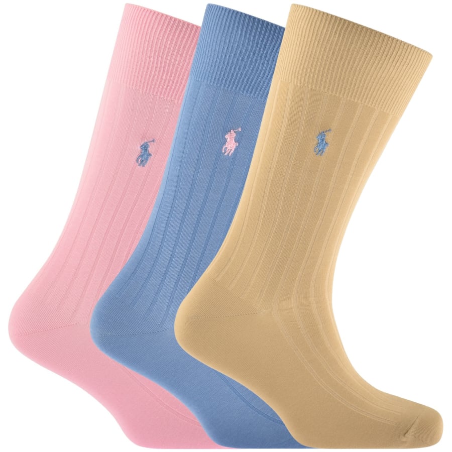 Image number 1 for Ralph Lauren 3 Pack Socks Multi