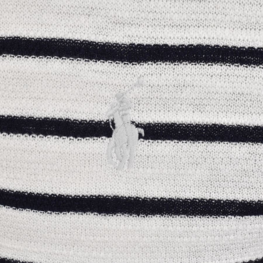Image number 3 for Ralph Lauren Stripe Knit Polo T Shirt Navy