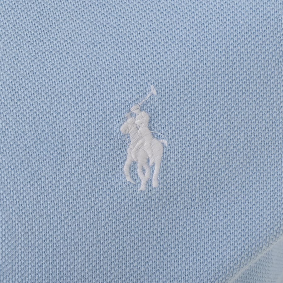 Image number 3 for Ralph Lauren Custom Slim Fit Polo T Shirt Blue