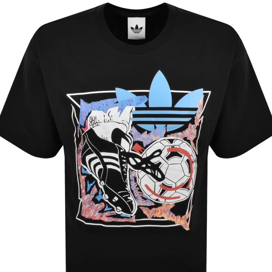 Image number 2 for adidas Originals Anime Football T Shirt Black