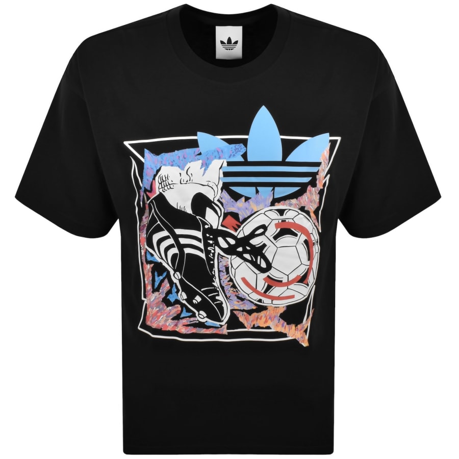 Image number 1 for adidas Originals Anime Football T Shirt Black
