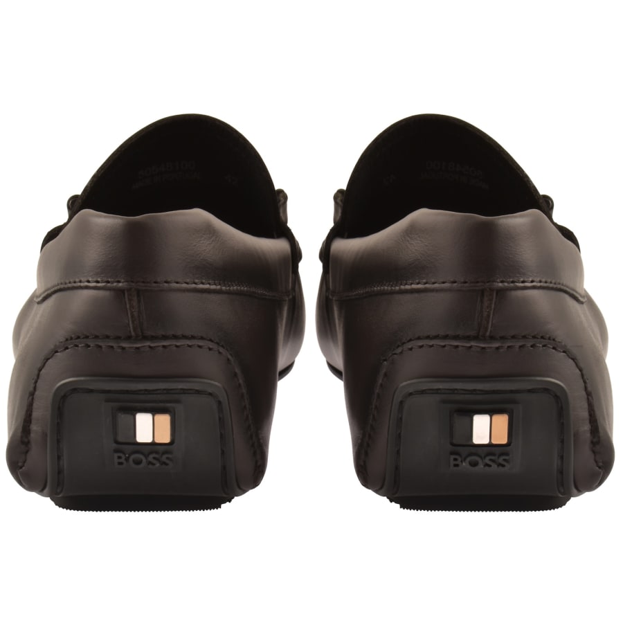 Image number 2 for BOSS Noel Leather Loafers Dark Brown