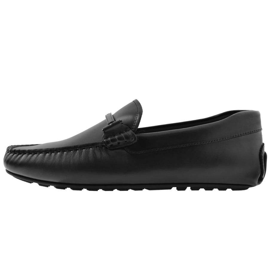 Image number 1 for BOSS Noel Leather Loafers Black