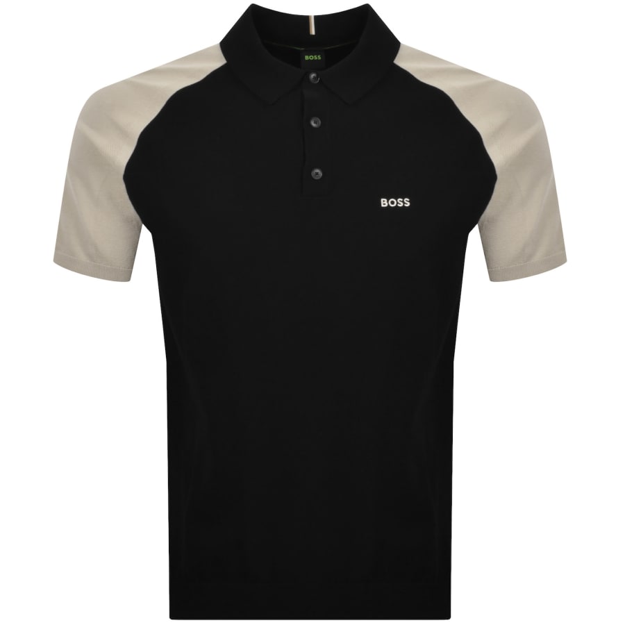 Image number 1 for BOSS GOC Swing Knit Polo Black