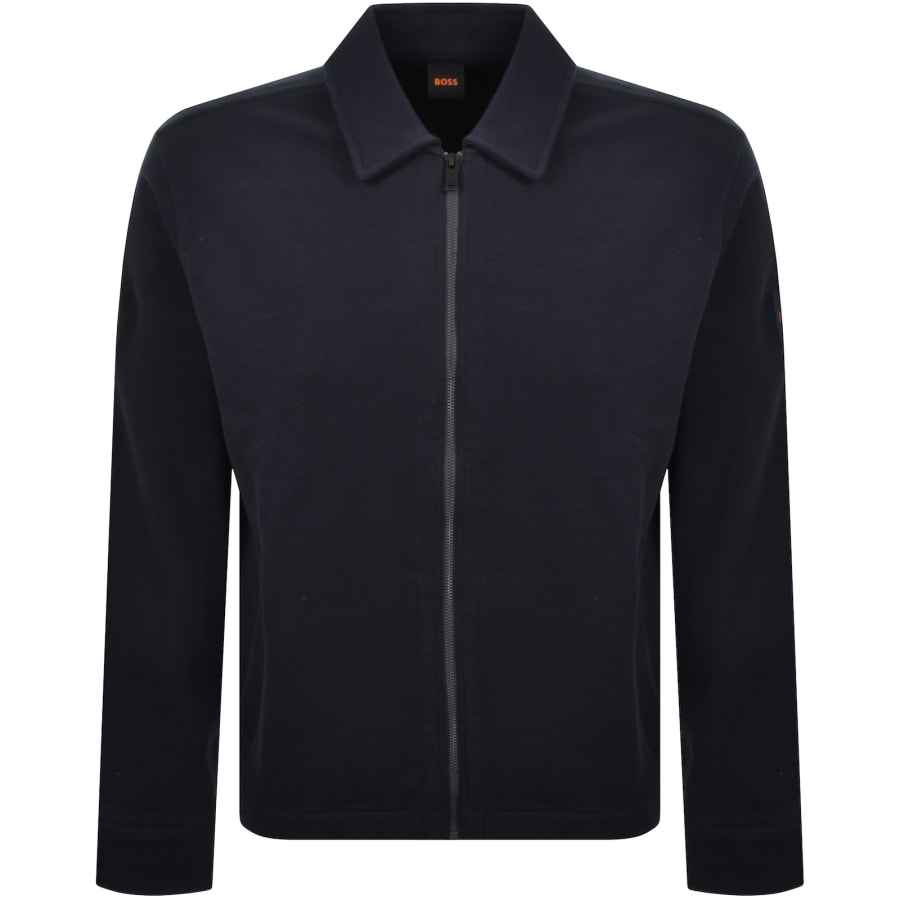 Image number 2 for BOSS Ze Bend Full Zip Sweatshirt Dark Blue