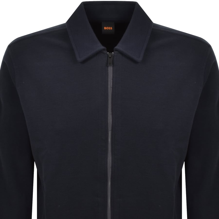 Image number 3 for BOSS Ze Bend Full Zip Sweatshirt Dark Blue