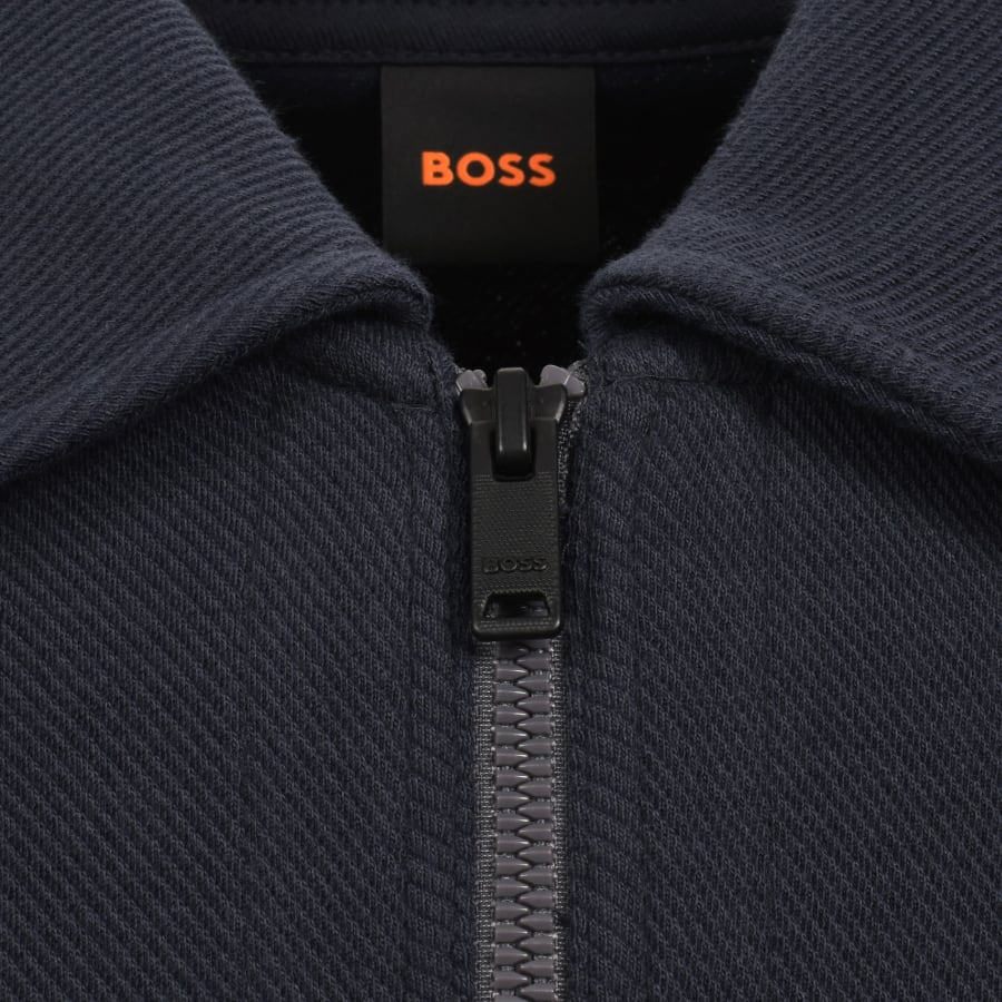 Image number 5 for BOSS Ze Bend Full Zip Sweatshirt Dark Blue