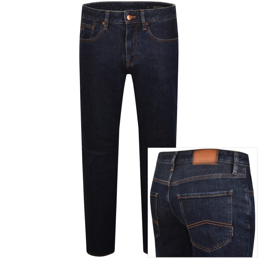 Image number 1 for Armani Exchange J14 Slim Fit Jeans Blue