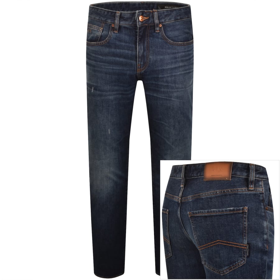 Image number 1 for Armani Exchange J14 Slim Fit Jeans Blue