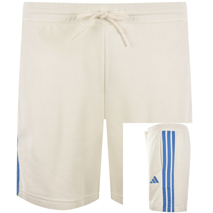 Image number 1 for adidas Sportswear 3 Stripe Shorts Off White