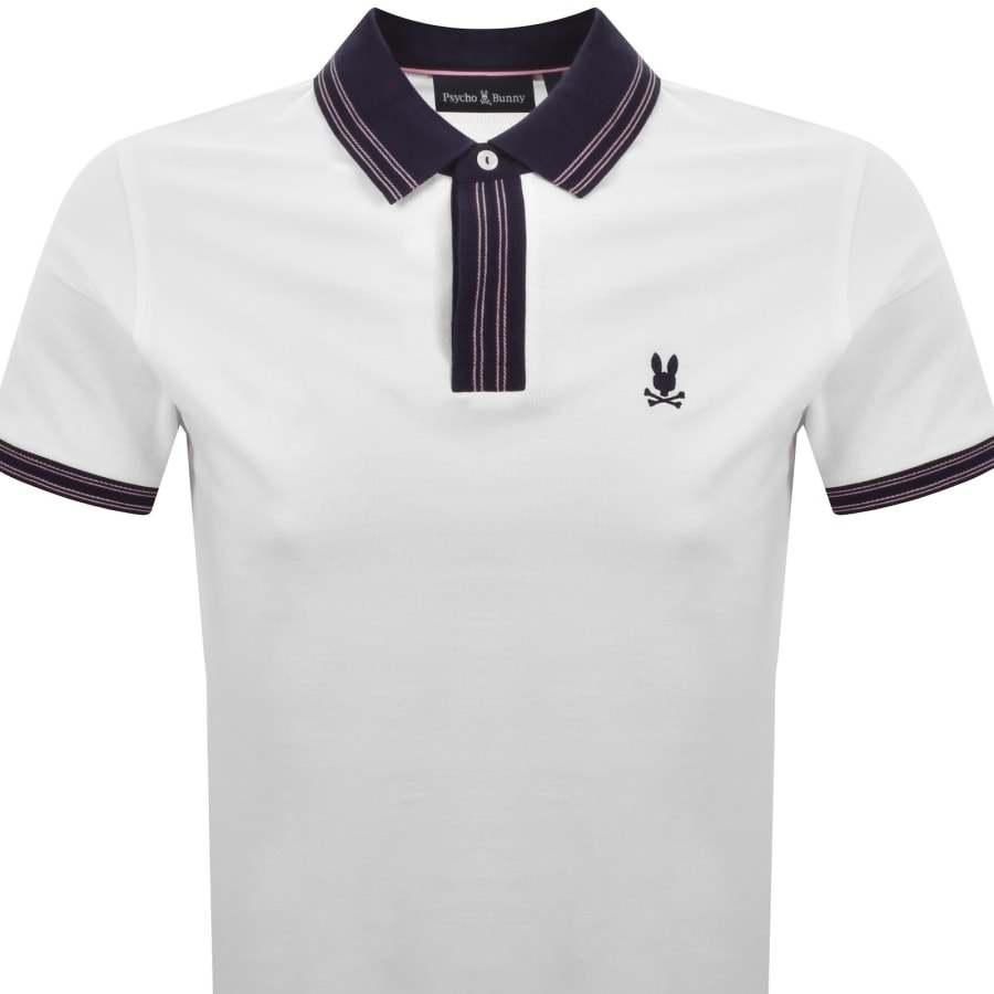Image number 2 for Psycho Bunny Dax Pique Polo T Shirt White