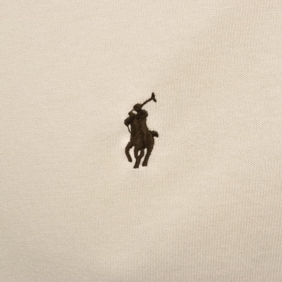 Image number 3 for Ralph Lauren Logo Crew Neck T Shirt Cream