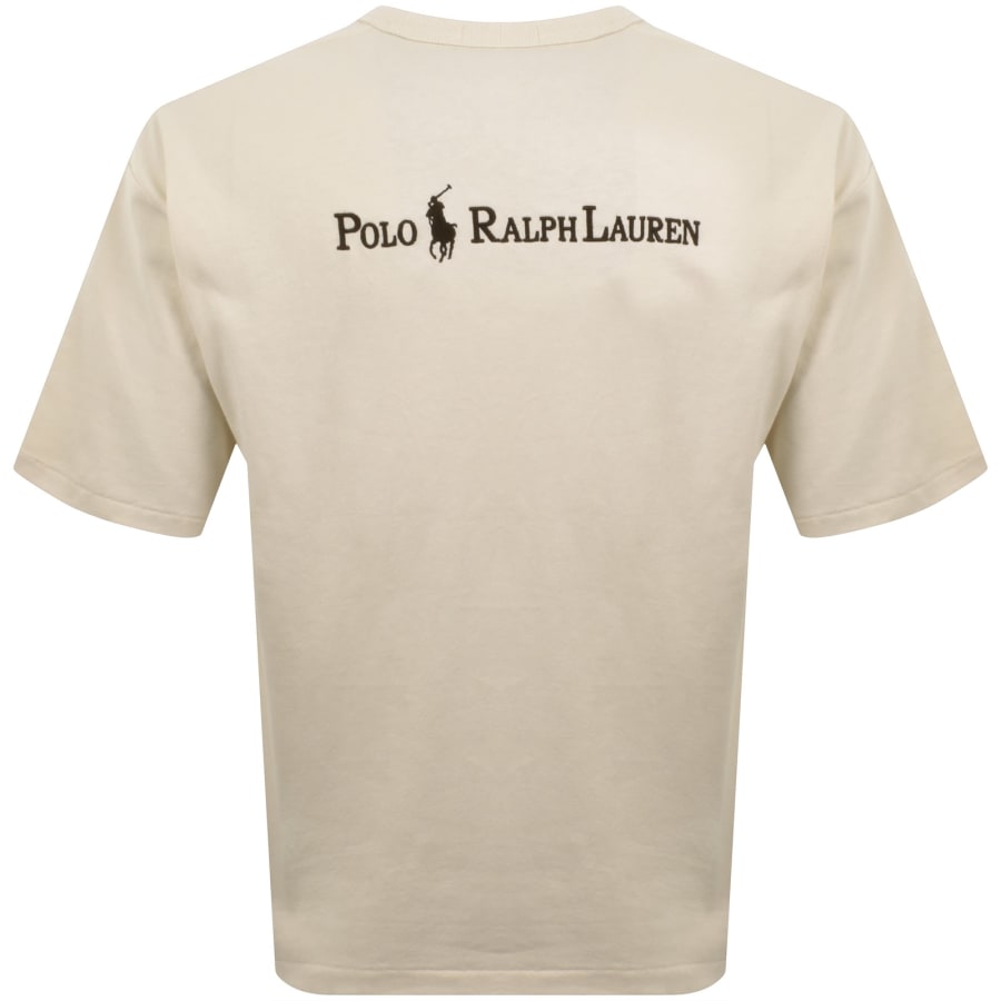 Image number 4 for Ralph Lauren Logo Crew Neck T Shirt Cream