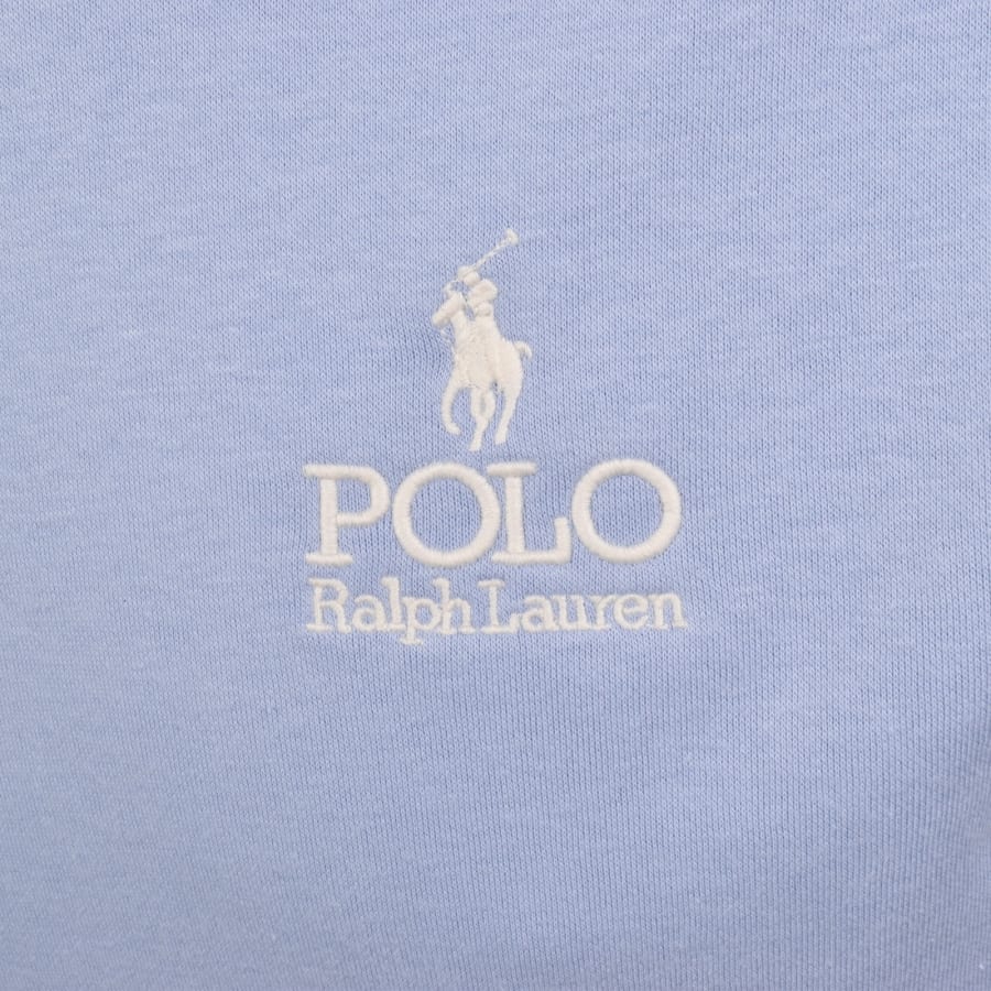 Image number 3 for Ralph Lauren Logo Hoodie Pebble Blue