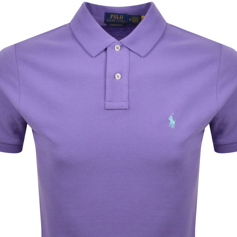Image number 2 for Ralph Lauren Custom Slim Fit Polo T Shirt Purple