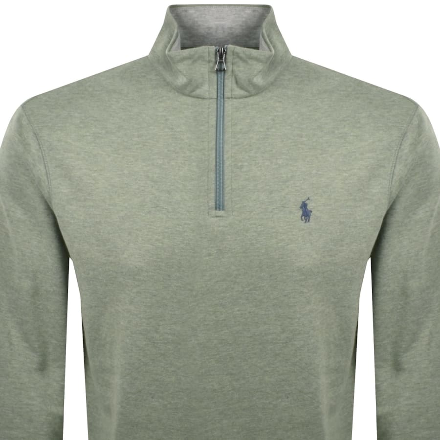 Image number 2 for Ralph Lauren Quarter Zip Sweatshirt Green