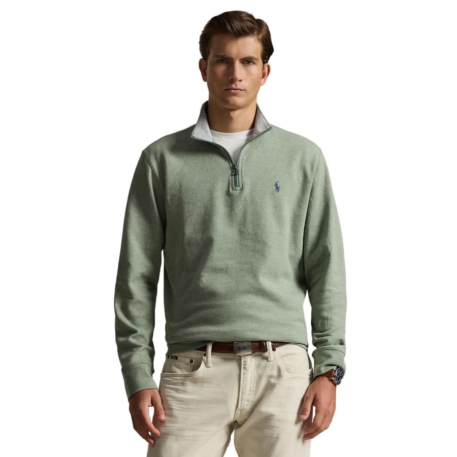 Image number 5 for Ralph Lauren Quarter Zip Sweatshirt Green