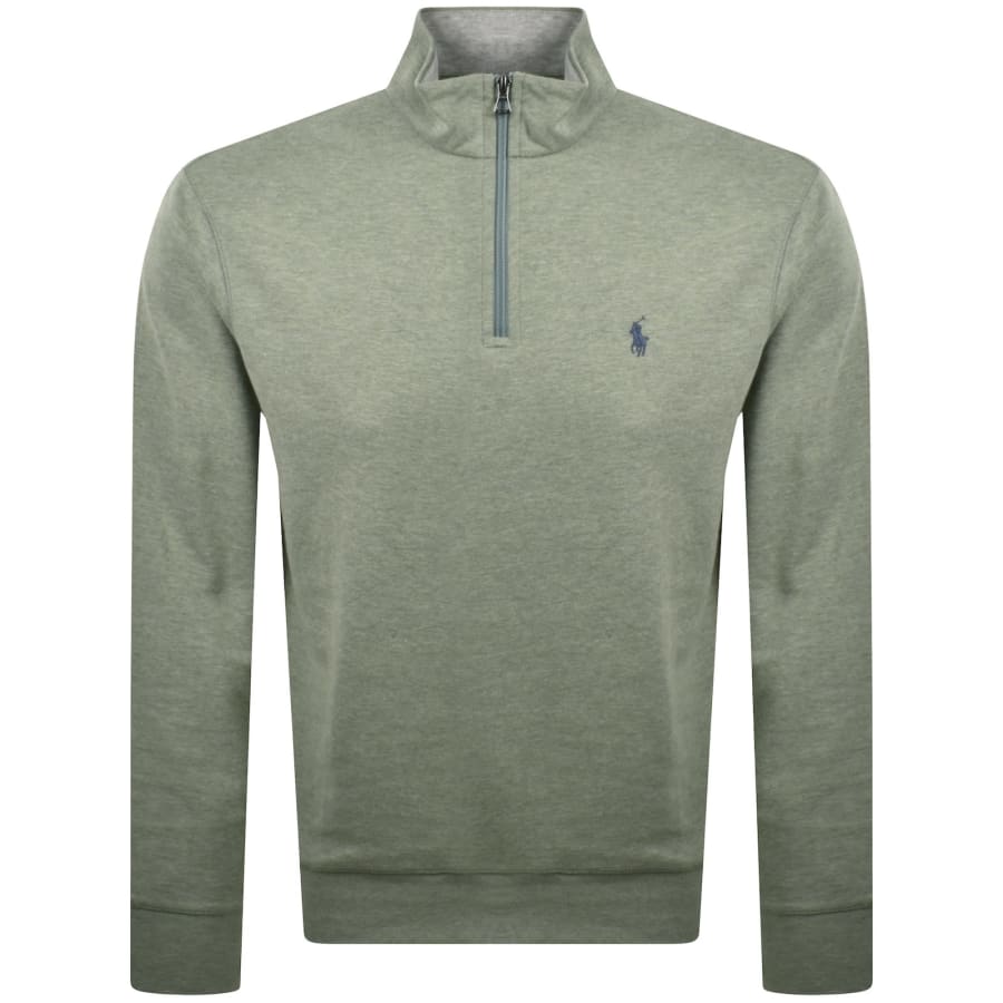 Image number 1 for Ralph Lauren Quarter Zip Sweatshirt Green